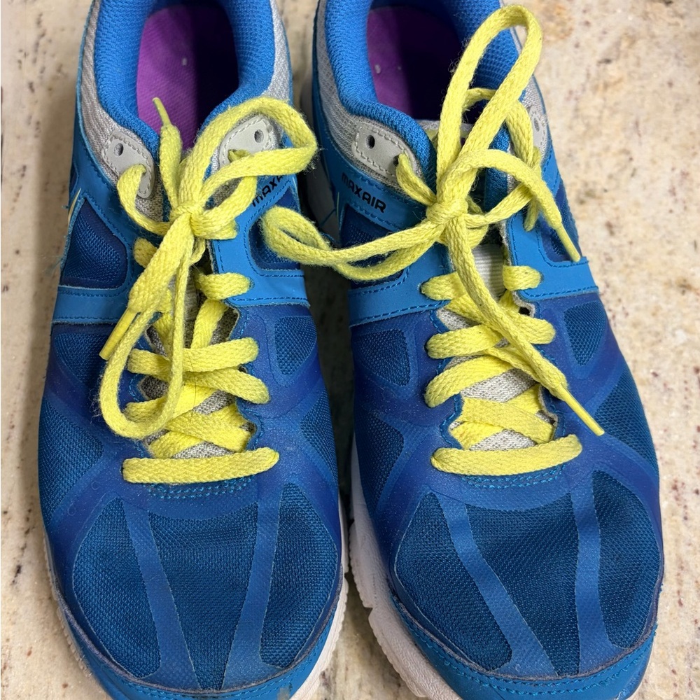 Nike Blue and Yellow Athletic Shoes